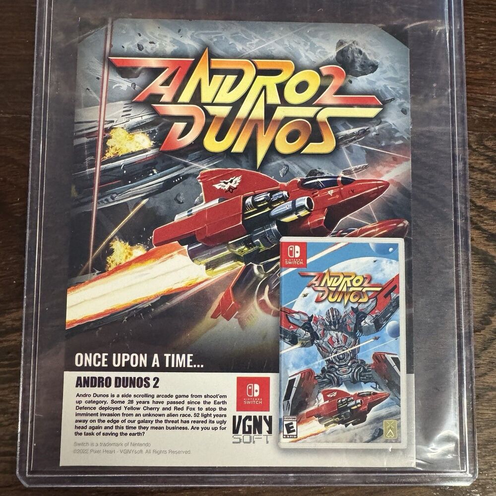 Andro Dunos 2 Promo Flyer VGNYsoft Nintendo Switch Art Postcard Flier Poster